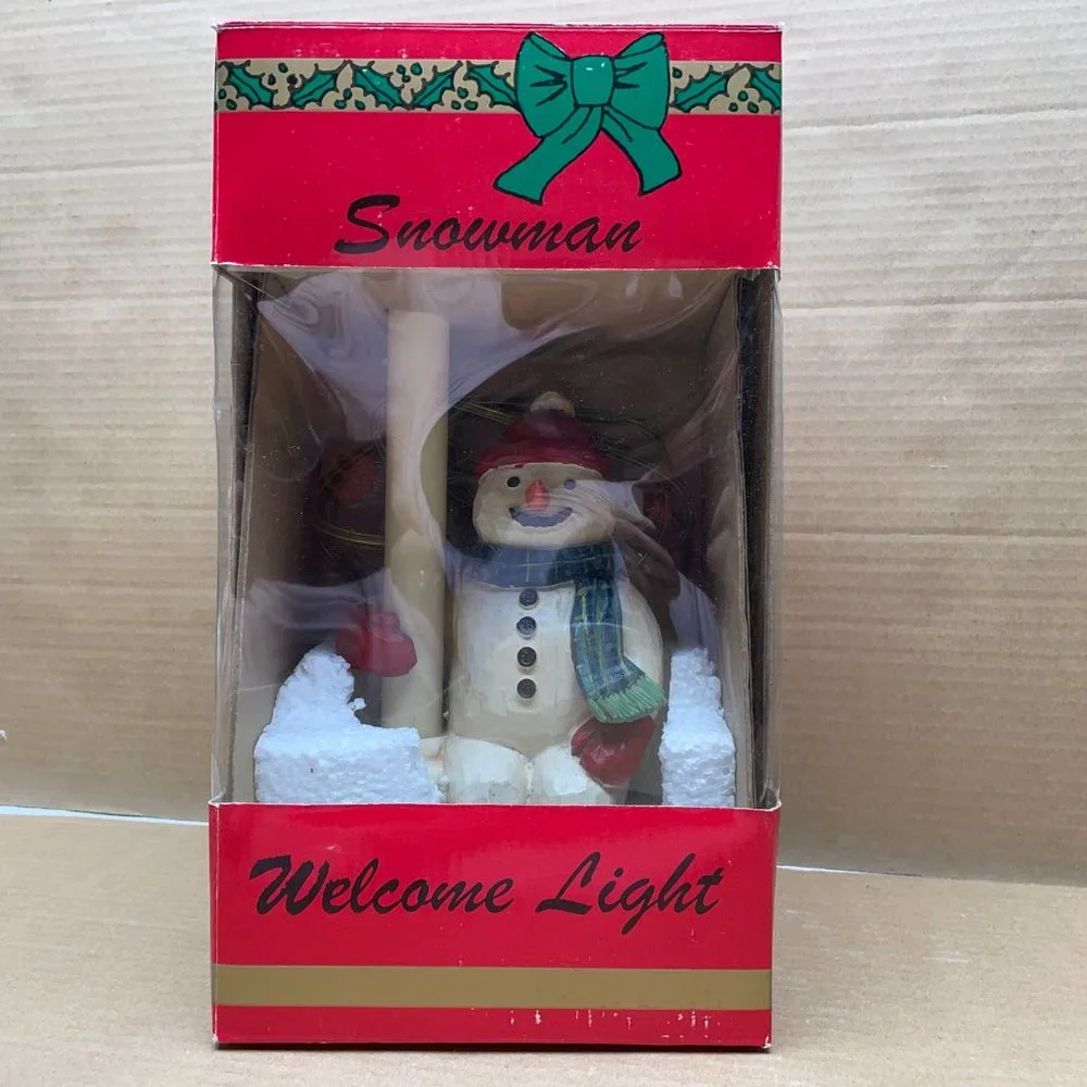 EUC Cresswell Lighting Snowman Welcome Light, Incl Box, 9 1/4